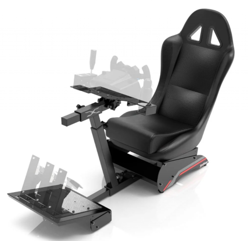 Cockpit Extreme Simracing Simulador Suporte Para Volante X Retrátil V3 Preto, Logitech G27, G29, G920, G923, Fanatec, Thrustmaster, Simagic
