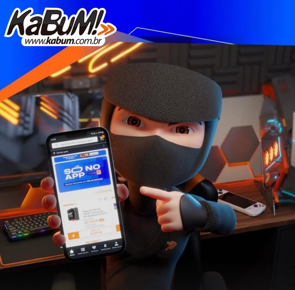 KaBuM! – Cupom de 5% OFF para Primeira Compra no App