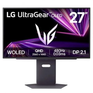 Monitor Gamer LG UltraGear 27″ QHD OLED, HDR400, 480Hz, 0.03ms (GtG), NVIDIA G-SYNC, AMD FreeSync Premium – 27GX790A-B