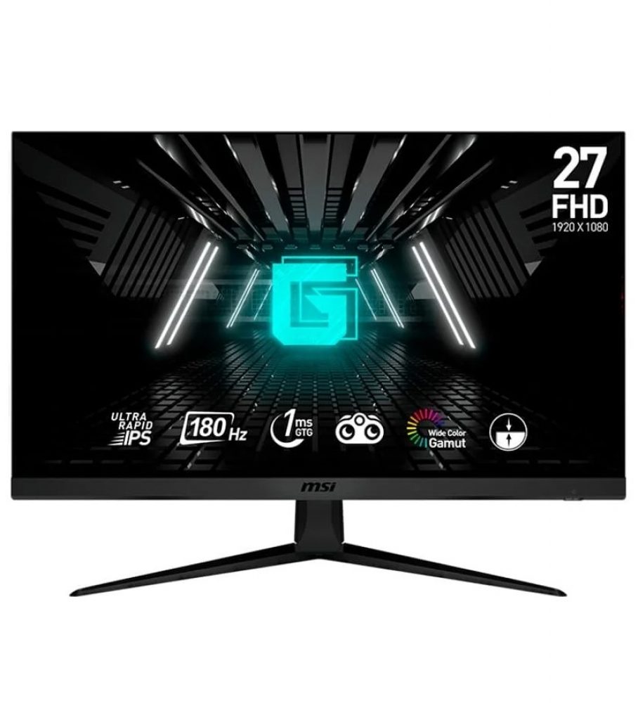 Monitor Gamer MSI G2712F 27″ FHD, Tela Flat, IPS Ultra rápido, 180Hz, 1ms, DP e HDMI, Anti-reflexo, Preto – 9S6-3CD61T-002