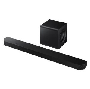 Soundbar Samsung Q-Series HW-Q800F, 5.1.2 canais, Subwoofer, Imersão sonora máxima com alto-falantes laterais, Surround, Q-Symphony, Amplificador de Voz, 2025, Com Controle, Preta