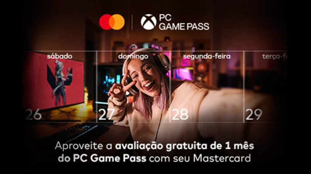 1 Mês Grátis de Xbox PC Game Pass para Novos usuários via Mastercard Surpreenda