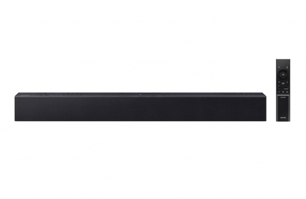 Samsung Soundbar HW-B400F, com 2.0 canais, Bluetooth, Subwoofer integrado e HDMI ARC