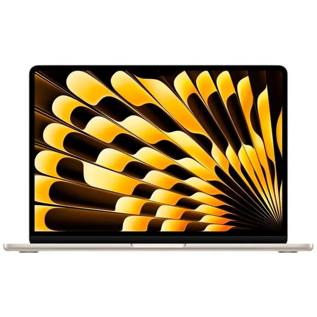 Notebook Apple MacBook Air 13″ Chip M3, CPU de 8 Núcleos, GPU de 8 Núcleos, Memória unificada de 16 GB, SSD de 256 GB, Estelar – MC8J4BZ/A