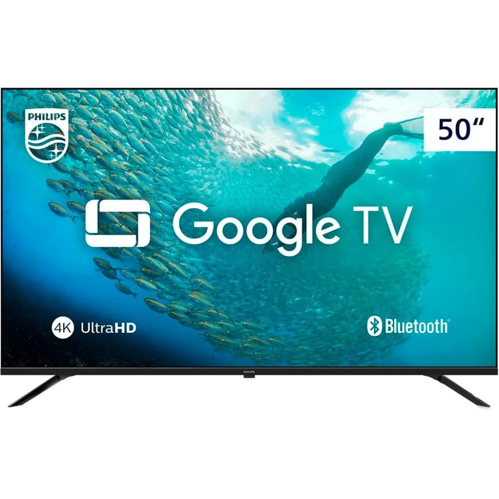 Smart TV Philips 50″ 4K HDR10, Google TV, Dolby Audio, Comando de Voz – 50PUG7019/78