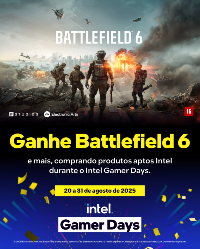 Ganhe Key de Battlefield 6 comprando Produtos Intel Selecionados – Oferta Intel