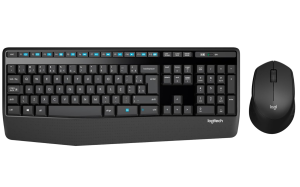 Combo Teclado e Mouse sem fio Logitech MK345 com Teclado com Apoio para as Mãos e Mouse Destro – Conexão USB, Pilhas Inclusas e Layout ABNT2