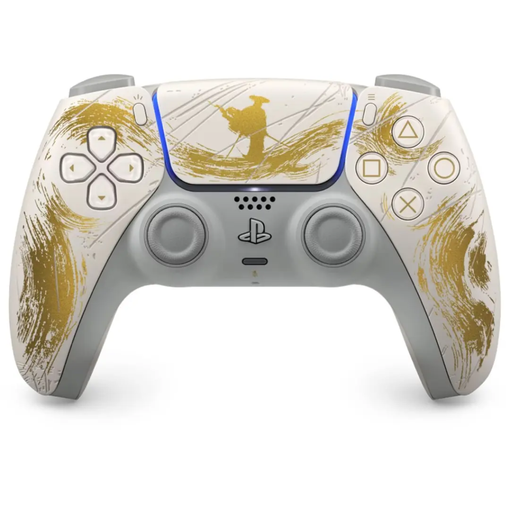 Controle sem fio DualSense® – Edição Limitada Ouro Ghost of Yōtei – PlayStation 5