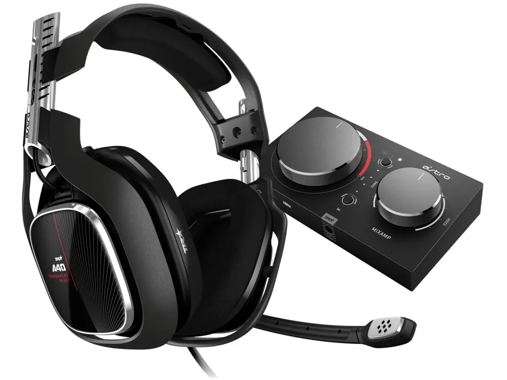 Headset Gamer Logitech Astro A40 + Mixamp Pro TR – para Xbox One PC e MAC USB P3 Preto – 939-001681