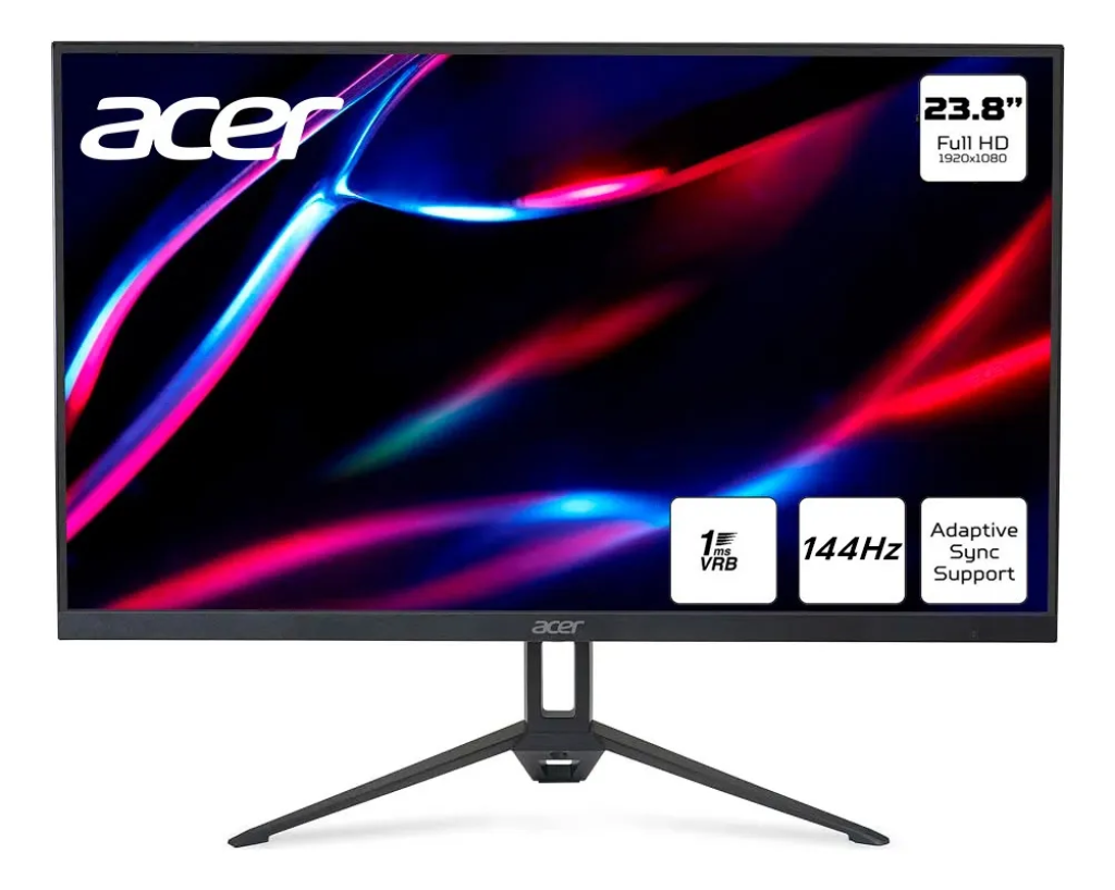 Monitor Acer Gamer Nitro 23.8” Full HD 144 Hz 1ms IPS ZeroFrame DisplayPort HDMI – KG243Y P1BIP