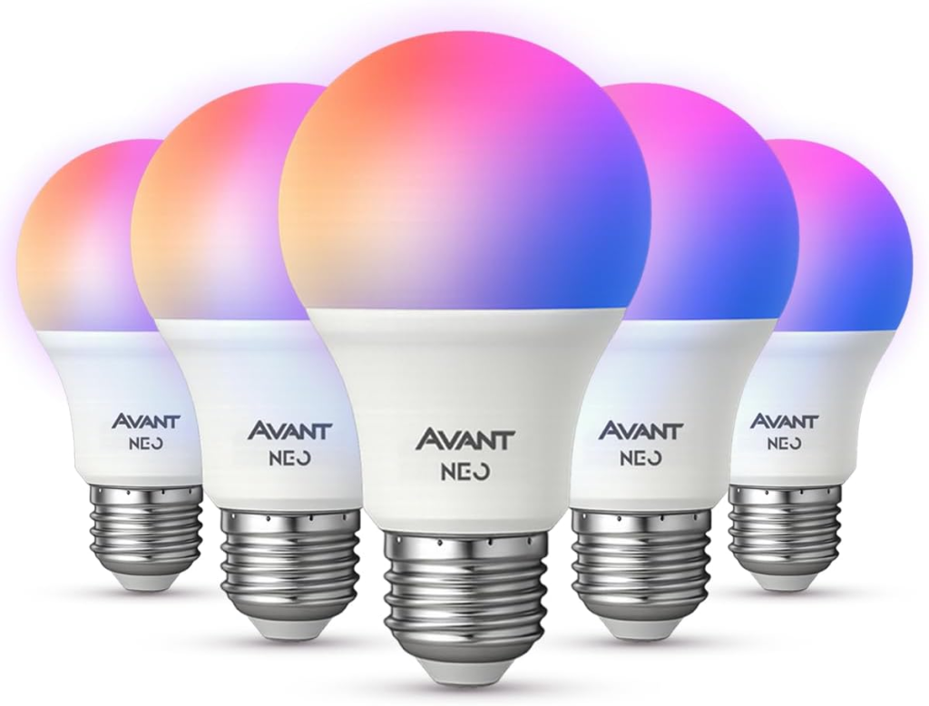Kit 5 Lampadas LED Smart Wi-Fi 2.4 GHz Alexa Google 10W RGBW E27 110v/220v Cod: 290028177-5 Neo Avant