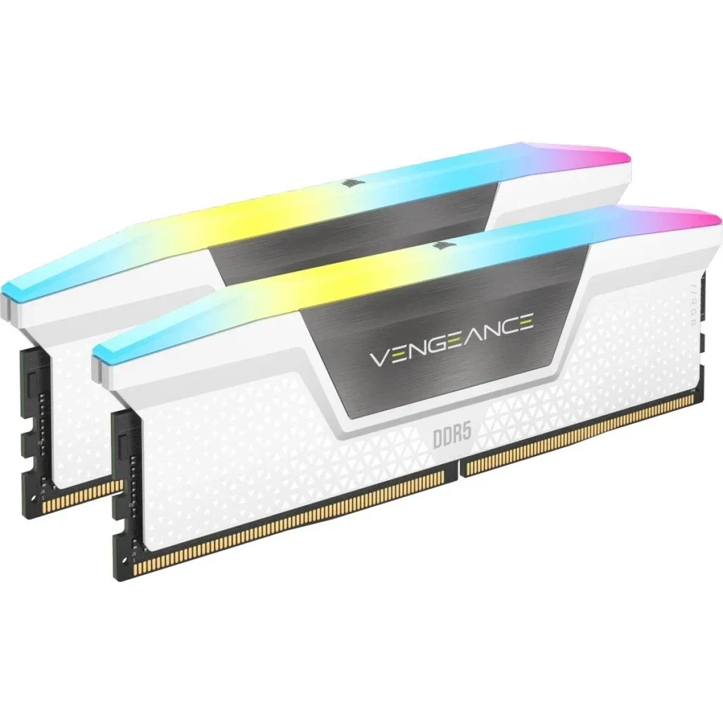 Memória RAM DDR5 Corsair Vengeance, 32GB (2x16GB), 6400MHz, CL36, XMP 3.0, Branca – CMH32GX5M2B6400C36W