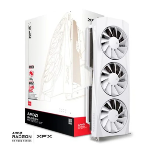 Placa de Vídeo XFX Quicksilver RX 9070 XT White Gaming Edition AMD Radeon, 16GB, GDDR6, HDMI 3xDP, RDNA 4 – RX-97TQICKW9