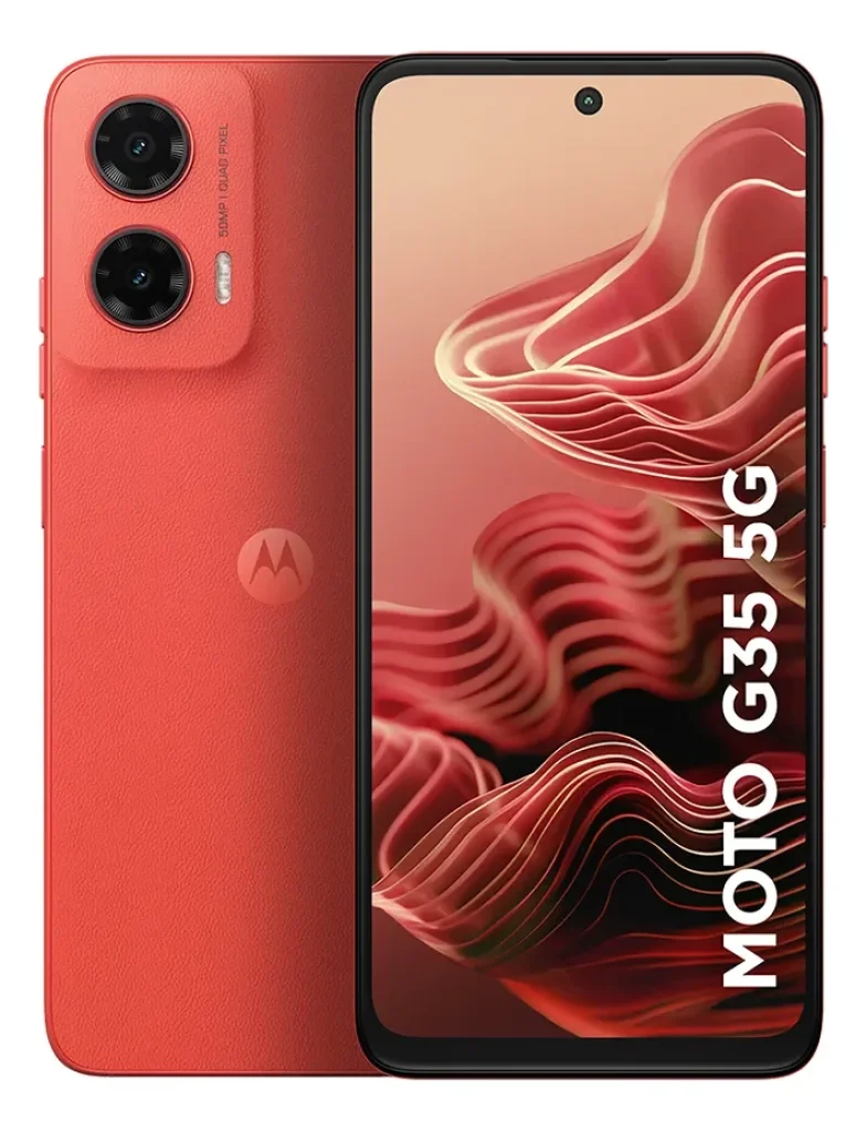 Smartphone Motorola Moto G35 5G 256GB 12GB (4GB RAM+8GB RAM Boost) Câmera 50MP Com AI NFC Tela 6.7″