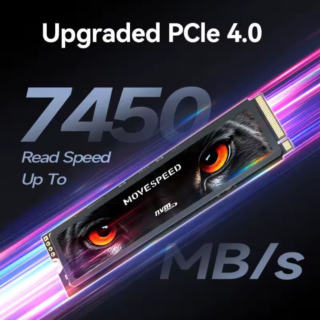 SSD NVME M2 MOVESPEED 1TB 7450 MB/s PCIe 4.0