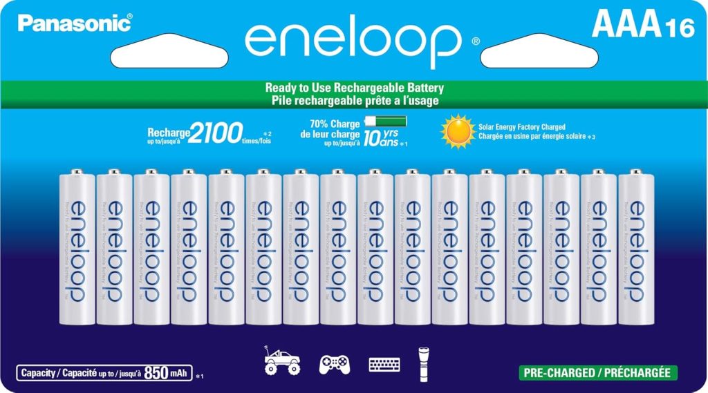 Panasonic Pilhas Recarregáveis Eneloop AAA (16 Unidades)