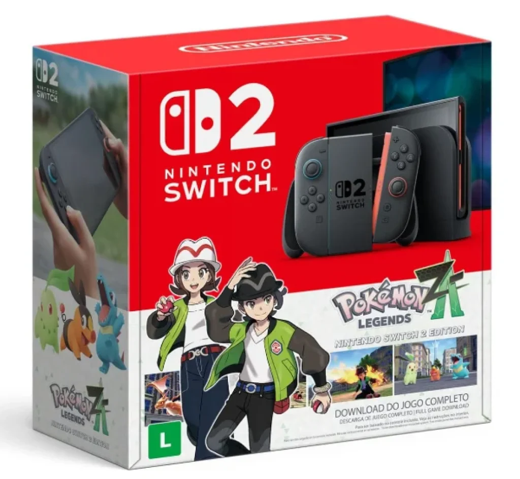 Bundle Nintendo Switch 2 + Pokemon Legends: Z-A – Modelo Nacional de Tomada