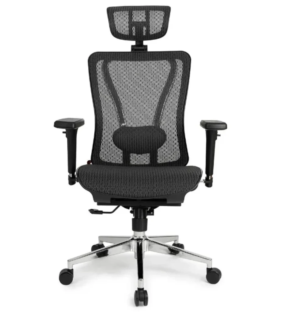 Cadeira Office Ergonômica DT3 Moira, Até 150kg, Apoio de Cabeça e Lombar, Braço 3D, Cilindro Classe 4, Preta – 11214-9