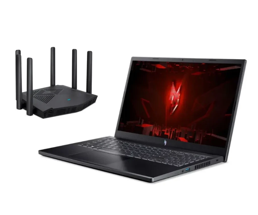 Combo Notebook Gamer Acer Nitro V15 Core i5-13420H 8GB RAM 512GB SSD RTX 4050 6GB 15.6″ IPS FHD 144Hz Windows 11 Home – ANV15-51-54DL + Roteador Predator W6X