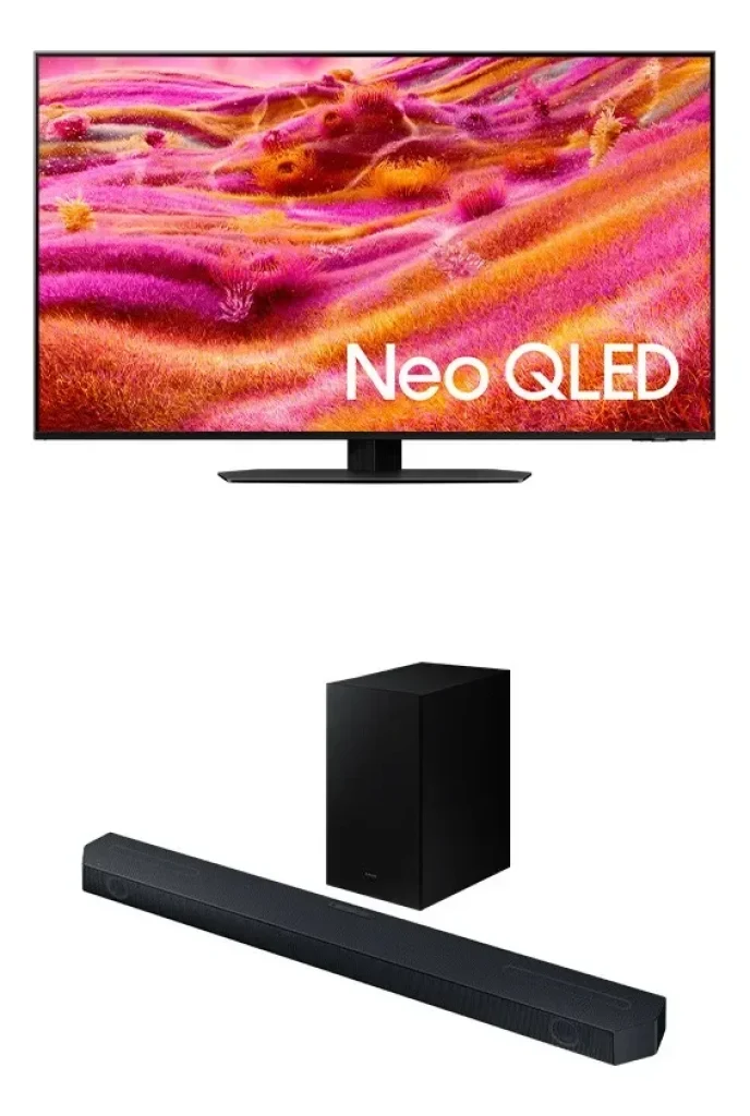 Combo Samsung Vision AI TV 43″ Neo QLED 4K QN90F 2025, Mini LED – 43QN90F + Soundbar Samsung HW-B550