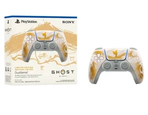 Controle Sem fio Sony DualSense PS5, Edição Limitada Ouro, Ghost of Yotei - 1000048384