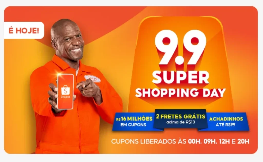 Cupons Shopee 9.9 – R$ 80 OFF em R$589, R$ 50 OFF em R$349, R$ 30 OFF em R$219 e mais