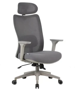 Cadeira Office Elements Astra Pro, Até 140Kg, Assento Tecido Espuma D30, Encosto Mesh Premium, Base em Nylon e Fibra de Vidro, Cinza – 71465