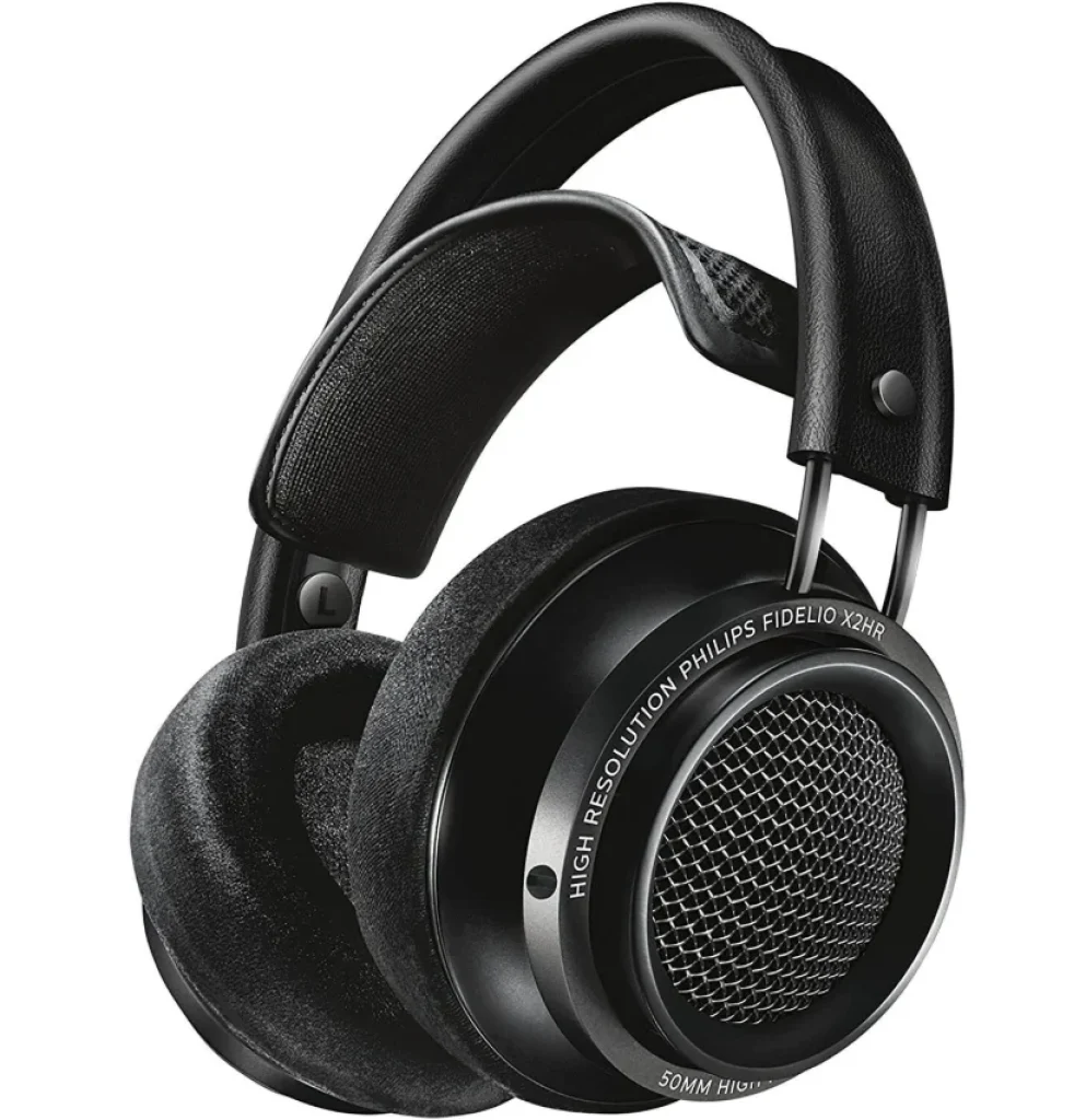 Fone de Ouvido Com Fio Philips Fidelio X2HR, Over-Ear, Sistema de Som Aberto, Alta Definição em Som Hi-Res, Preto