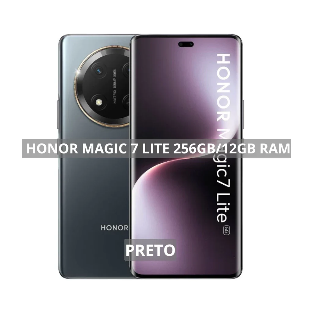 Honor Magic 7 Lite 5G NFC – X9C 256GB/12GB RAM, Processador Snapdragon 6 Gen 1, Bateria 6600mAh, Versão Global