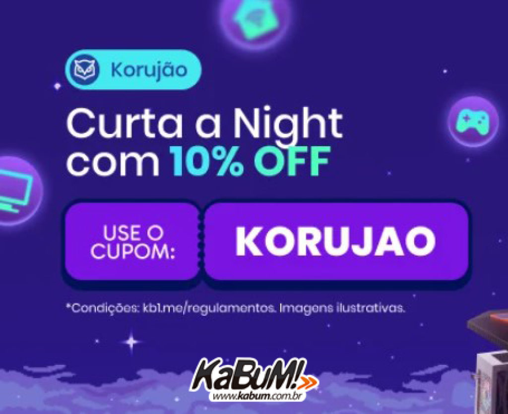 Cupom KaBuM! 10% OFF em Selecionados na Madrugada