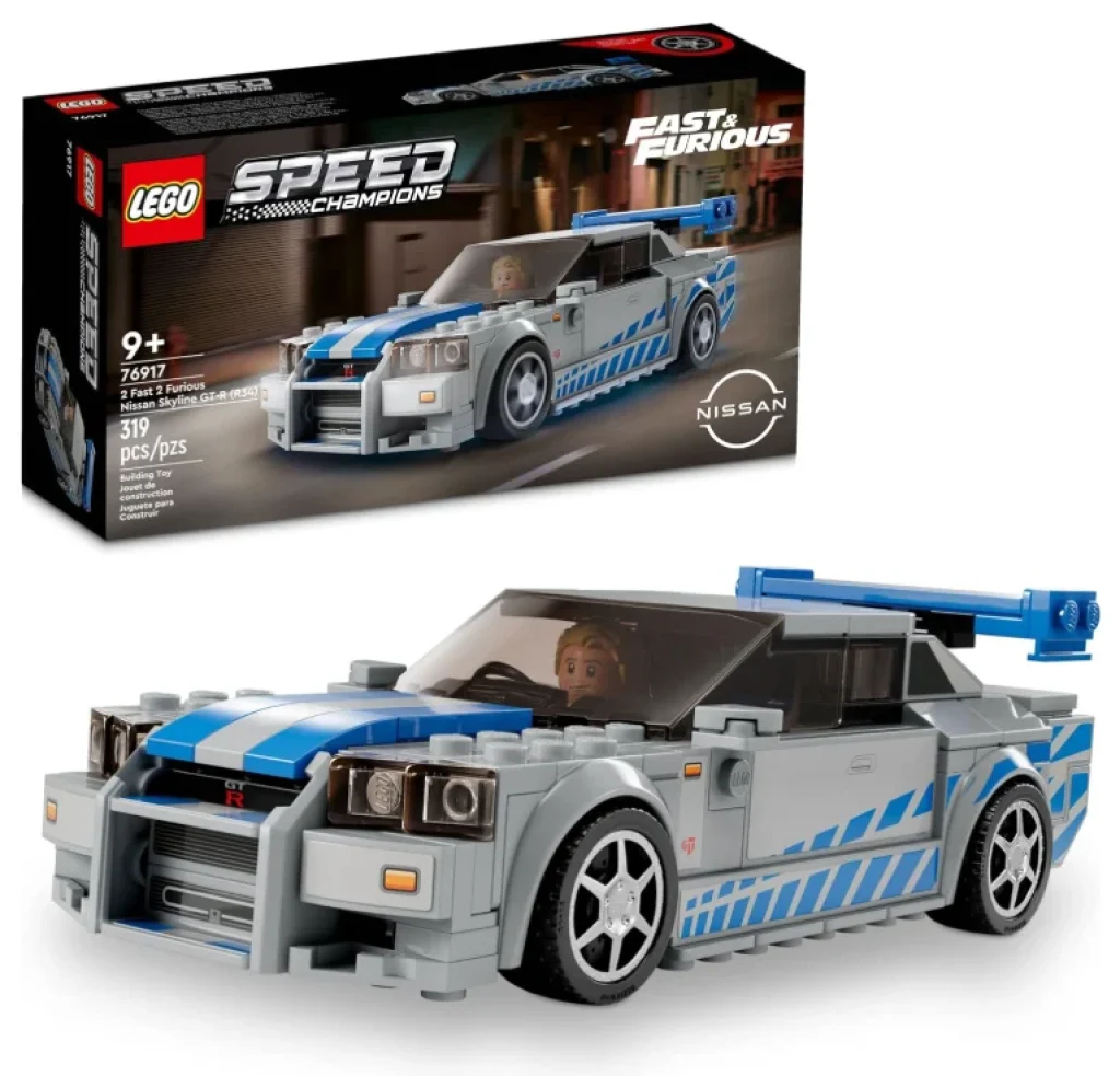 LEGO Speed Champions – Nissan Skyline GT-R (R34) de 2 Fast 2 Furious 76917 (319 Peças)