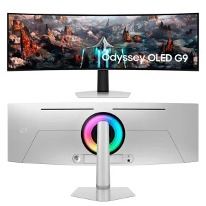 Monitor Gamer Samsung Odyssey OLED G9 49″, Ultrawide, 240Hz, 0.03ms, FreeSync Premium Pro, G-Sync Prata