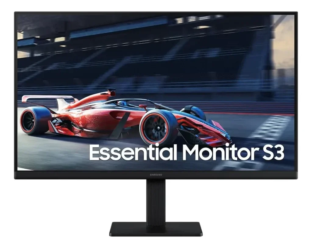 Monitor Gamer Samsung S3 Essential 24″ FHD, IPS 100 Hz, HDMI, VGA, Preto, Bivolt – LS24D300GALMZD