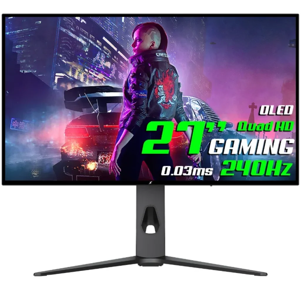 Monitor Gamer SuperFrame Cyber, 27 Pol, OLED, Quad HD, 240Hz, 0.03ms, 123% sRGB, FreeSync/G-Sync, RGB, HDMI/DP, SFCFB-27240-QHD