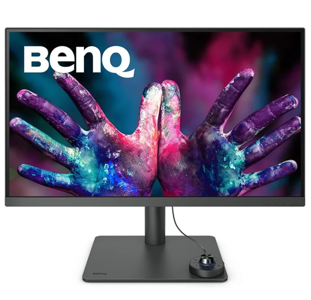 Monitor Profissional BenQ 4K UHD com 27″, Painel IPS, 99% sRGB e Rec. 709, HDR10 e CAD/CAM, tela Anti-Reflexo, Ajuste de Altura e Brightness Intelligence – PD2705U