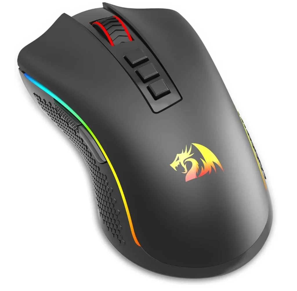 Mouse Gamer Redragon Cobra Pro RGB, Wireless, Sem Fio, 16000DPI, 8 Botões Programáveis, USB 2.4G – M711 Pro