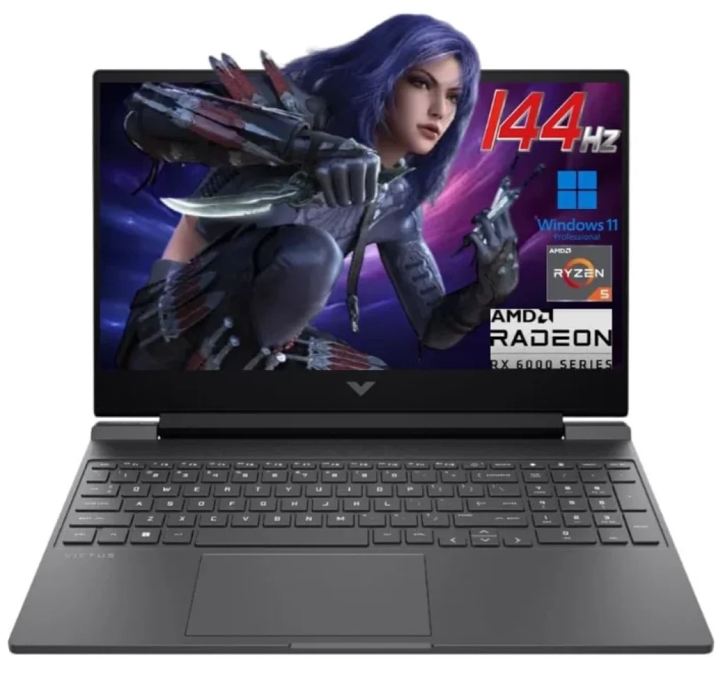 Notebook Gamer HP Victus , Ryzen 5 7535HS, RX 6550M 4 GB, 16GB DDR5, 512GB SSD, 15,6″ FHD 144Hz Windows 11 Pro – 9Z0K6UA#ABA