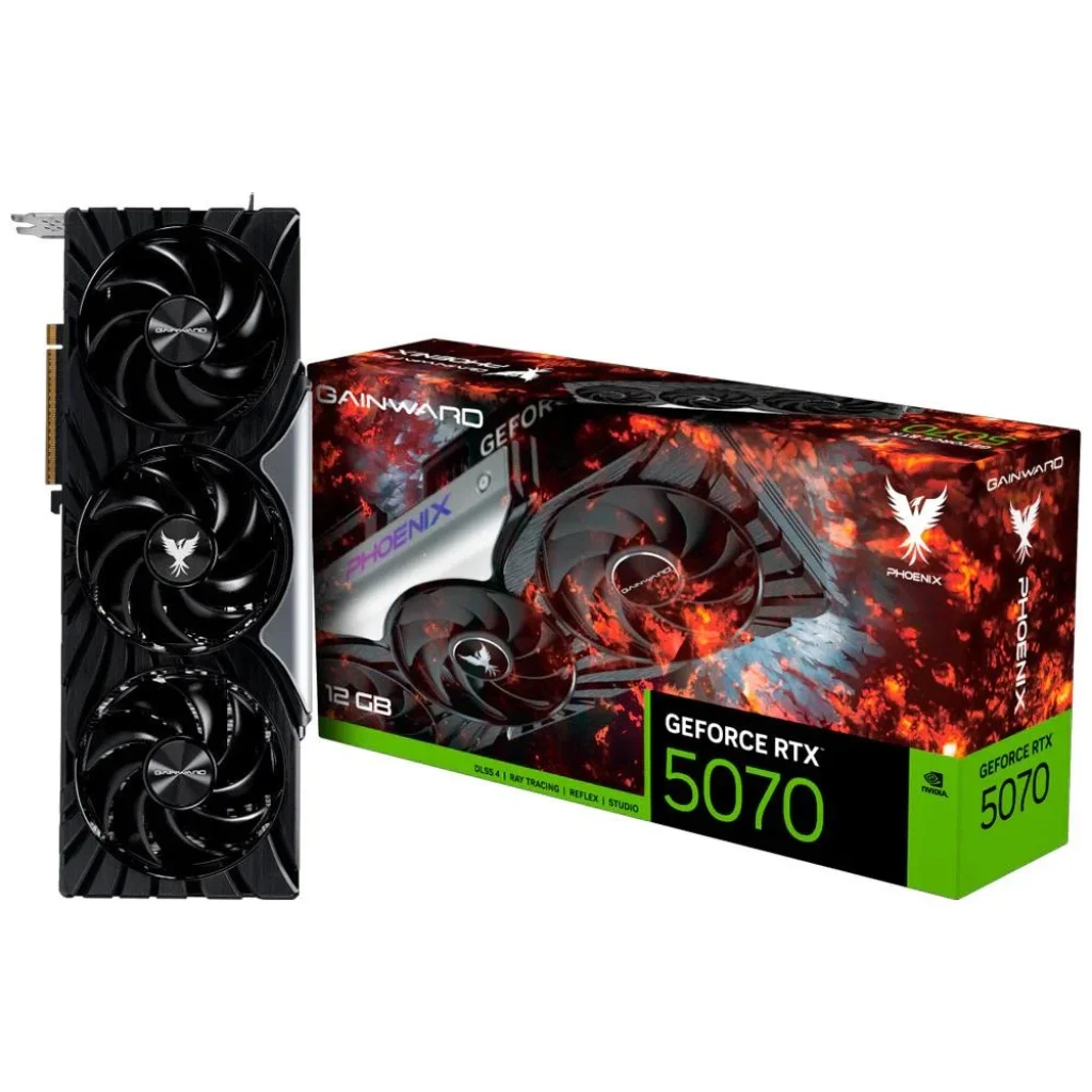 Placa de Vídeo Gainward RTX 5070 12GB Phoenix GDDR7 192 Bits – NE75070T19K9-GB2050X