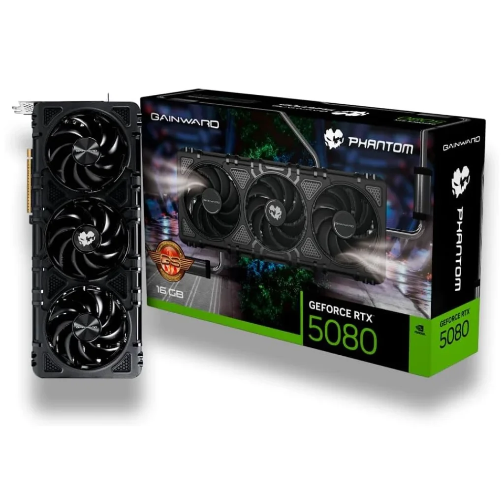 Placa de Vídeo Gainward RTX 5080 16GB Phantom GS Nvidia GDDR7 256BITS NE75080T19T2-GB2030P