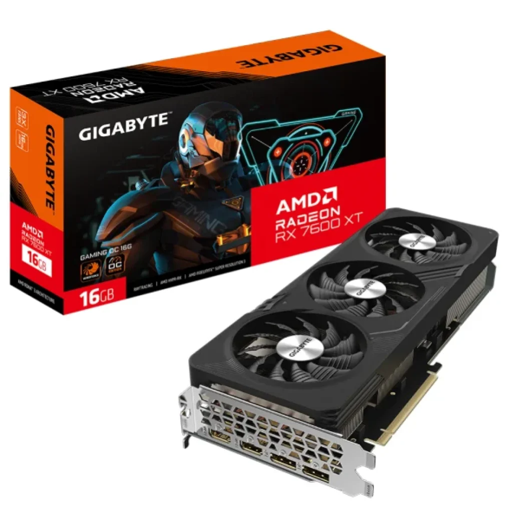 Placa de Vídeo Gigabyte AMD Radeon RX 7600 XT Gaming OC, 16GB, GDDR6, FSR, Ray Tracing, 128 bits – GV-R76XTGAMING OC-16GD