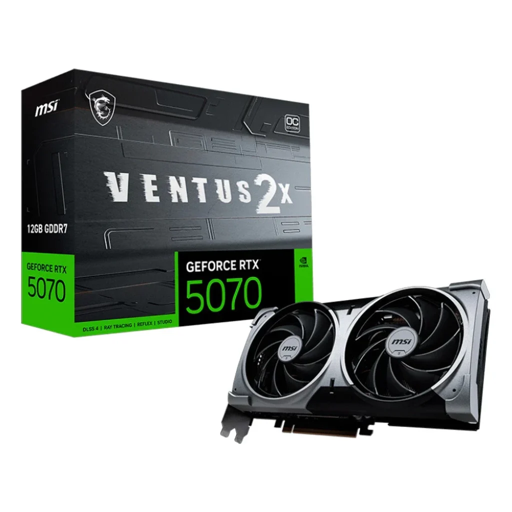Placa de Vídeo MSI RTX 5070 12GB GDDR7 192 Bits Ventus 2x OC – 912-V532-009