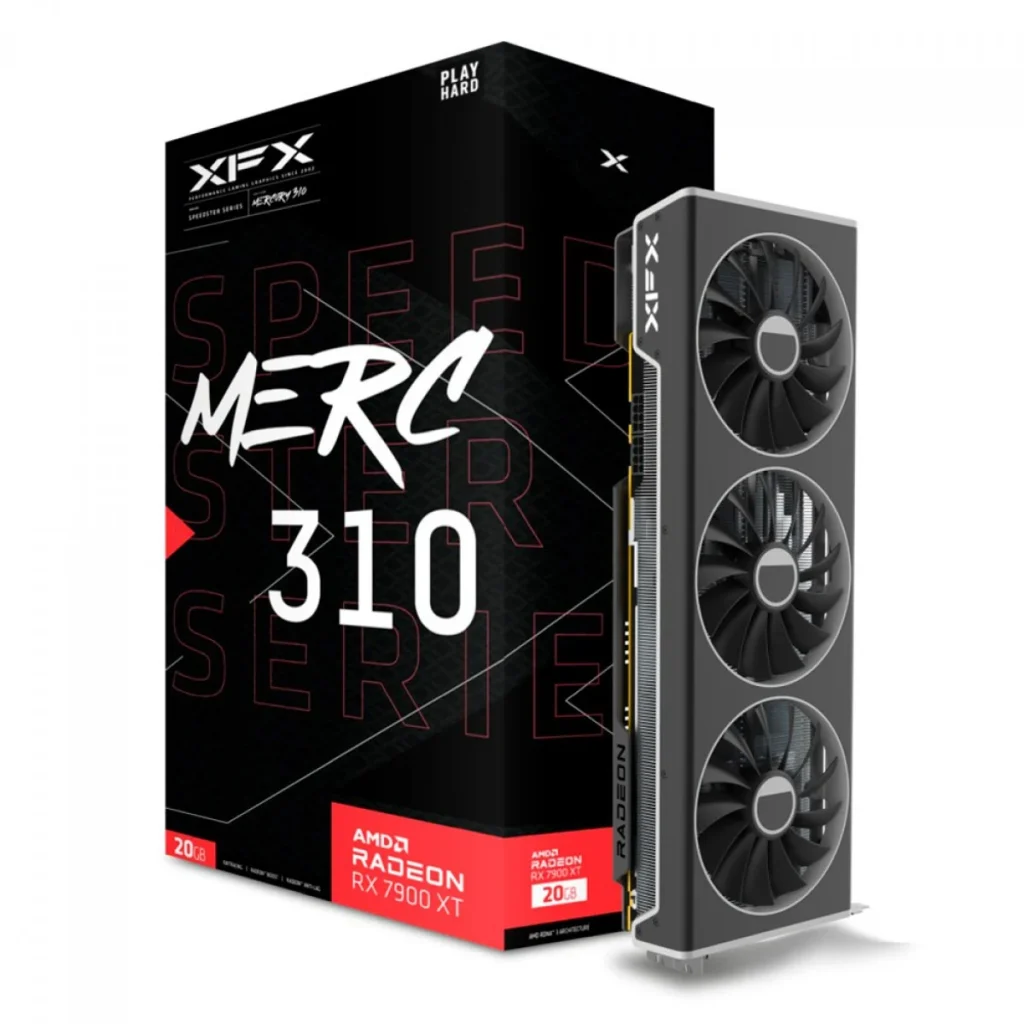 Placa De Vídeo XFX AMD Radeon RX 7900 XT Speedster MERC 310, 20GB, GDDR6, FSR, Ray Tracing – RX79TMERCU9