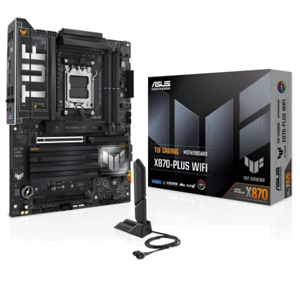 Placa Mãe Asus TUF Gaming X870-Plus WiFi, Chipset X870, AMD AM5, WiFi 7, ATX, DDR5