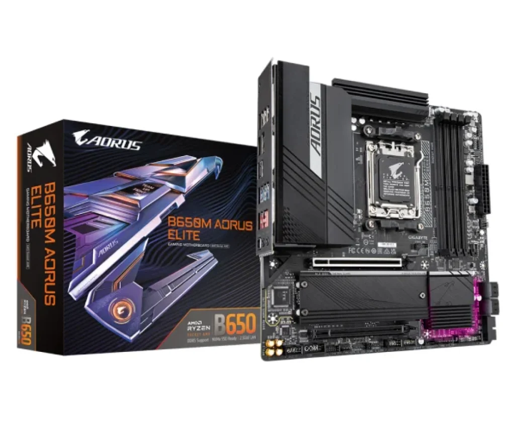 Placa Mãe Gigabyte B650M Aorus Elite, Chipset B650, AMD AM5, mATX, DDR5