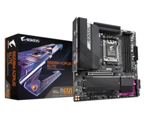 Placa Mãe Gigabyte B650M Aorus Elite, Chipset B650, AMD AM5, mATX, DDR5