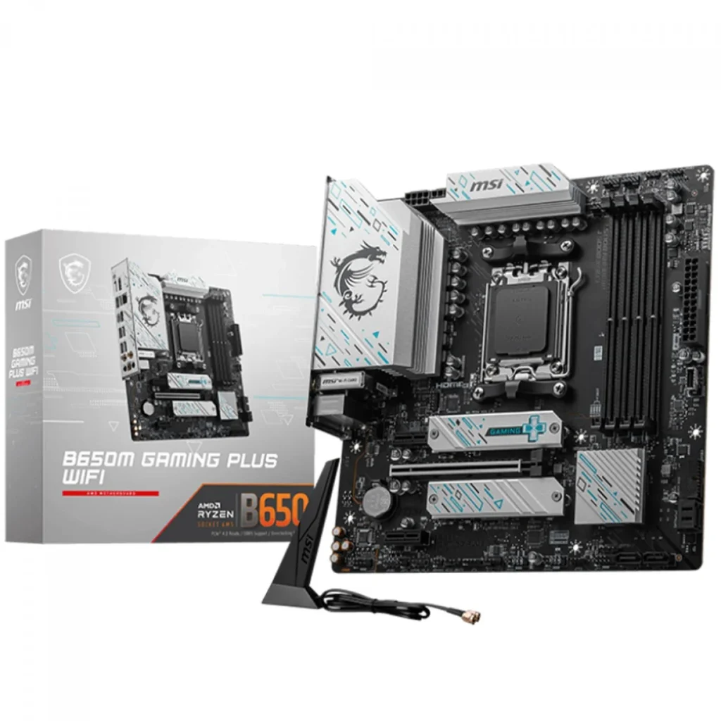 Placa Mãe MSI B650M Gaming Plus WIFI, Chipset B650, AMD AM5, MATX, DDR5 – B650M GAMING PLUS WIFI