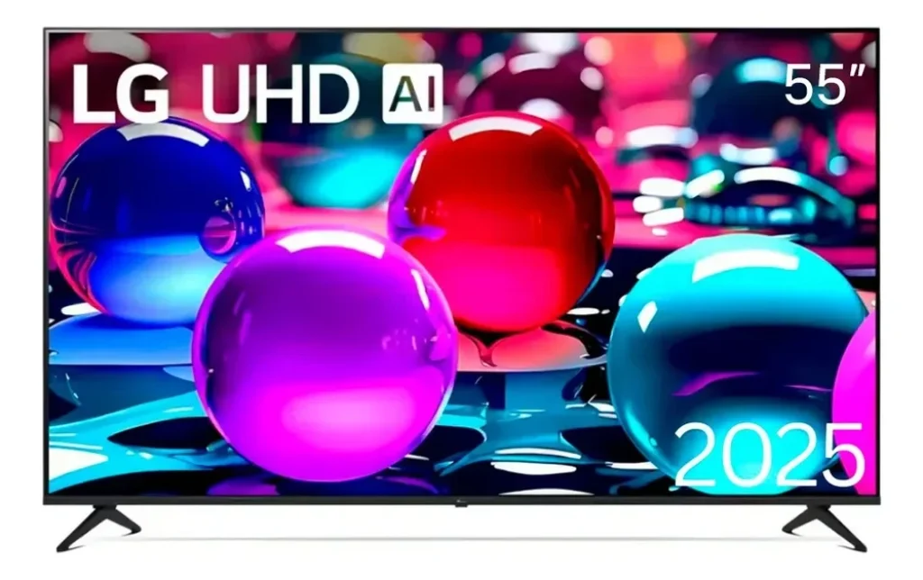 Smart TV LG 55″ 4K UA75 – Processador IA α7 Gen8, 4K Super Upscaling, Controle com Botão IA, webOS 25 – 55UA7500PSA / 55UA7500ZUA