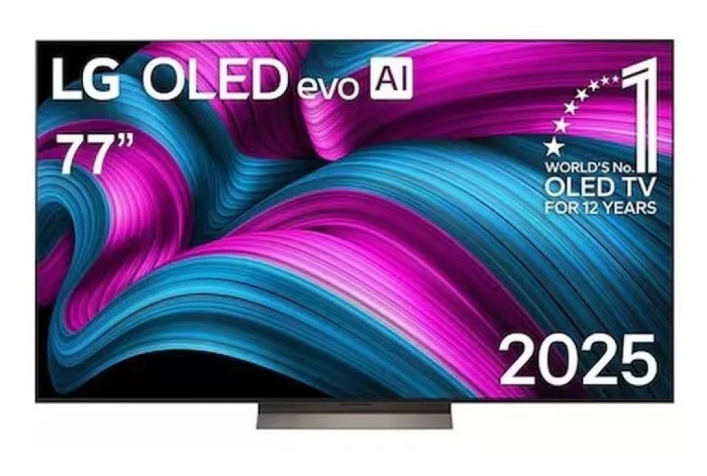 Smart TV LG OLED evo AI C5 77″ com 120Hz Nativo (144Hz VRR), Dolby Atmos, Dolby Vision, α9 AI Processor 4K Gen8, HDR10, AI Super Upscaling 4K, Modo Filmmaker, Wow Orchestra, Alexa – OLED77C5PSA