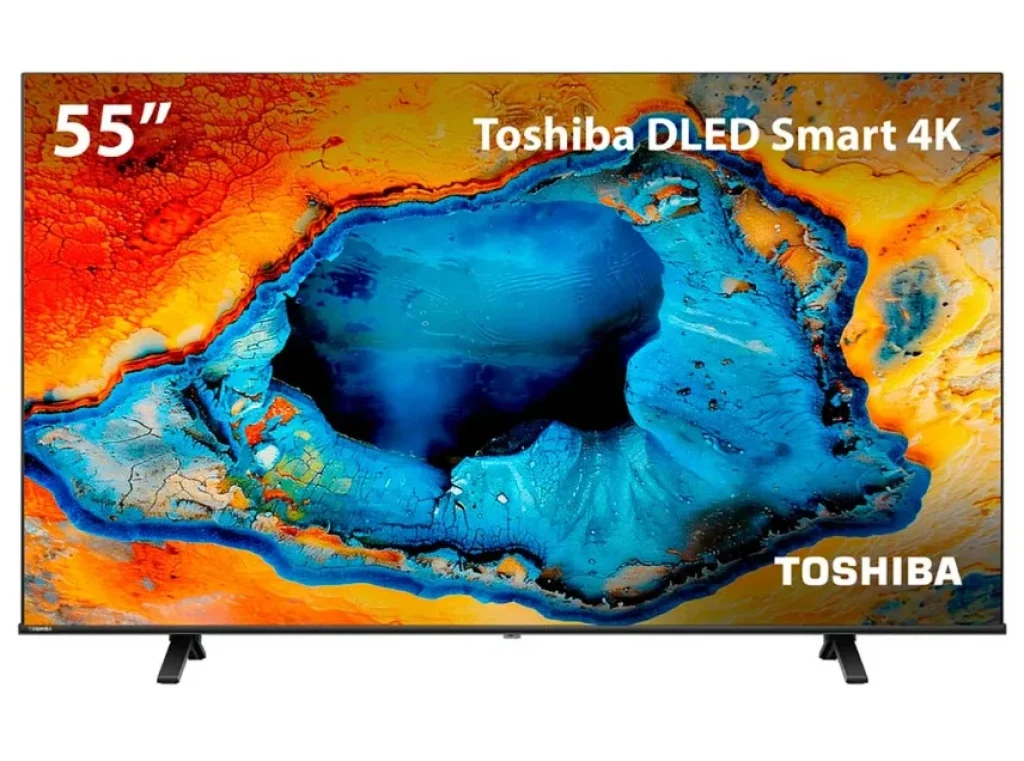 Smart TV Toshiba 55 Polegadas 4K UHD DLED VIDAA 3 HDMI 2 USB Wi-Fi – 55C350NS / TB030M