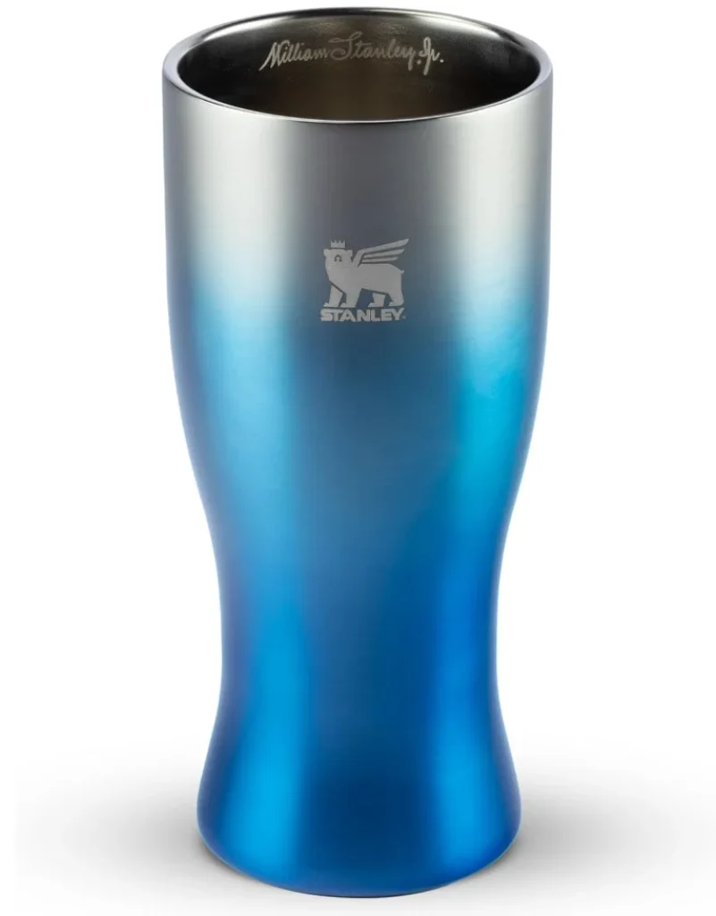 Stanley – Copo Térmico Pilsner, 444ml, Copo para Bebidas Frias ou Quentes, Azure Hazeml